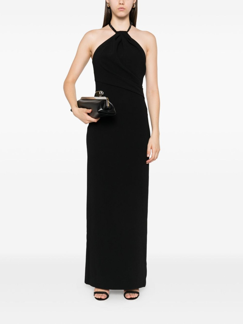 SOLACE LONDON Riva halterneck draped maxi dress outlook