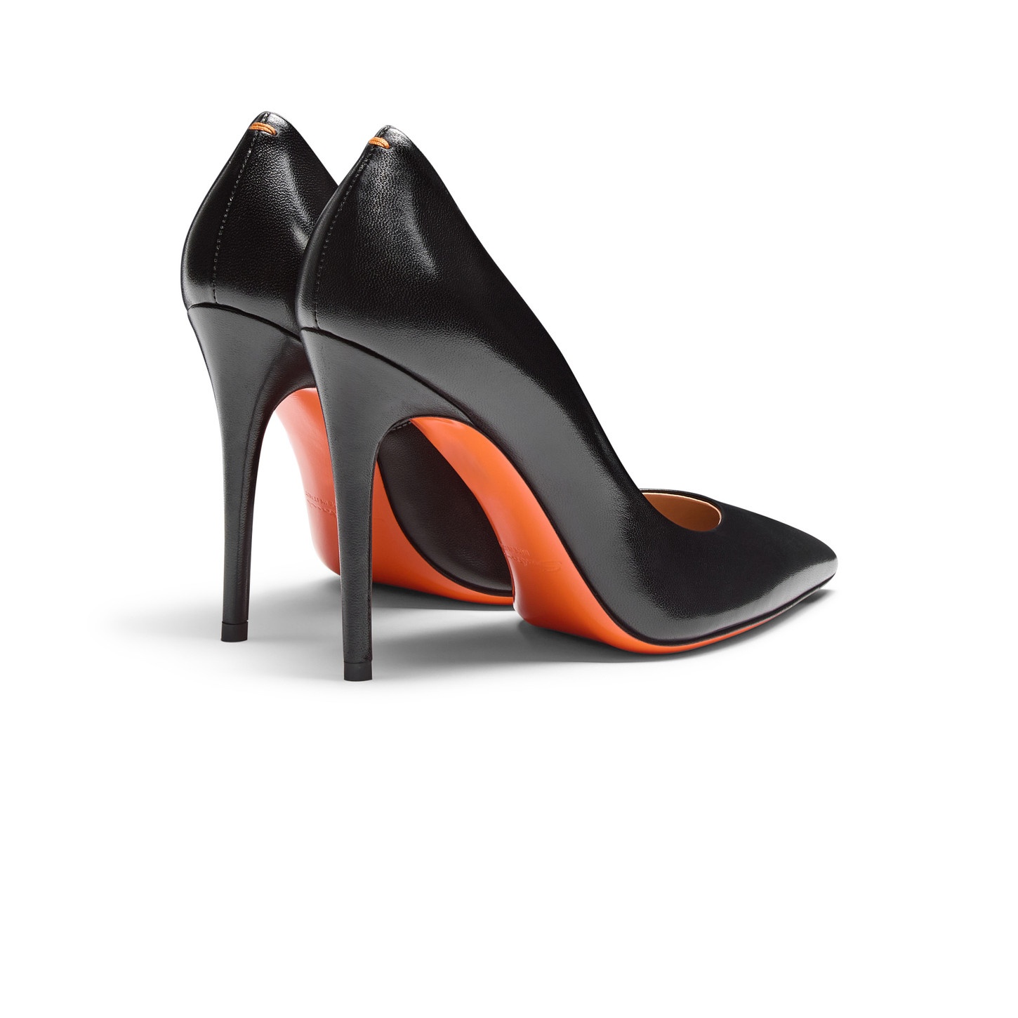 Women's black leather high-heel pump - 3