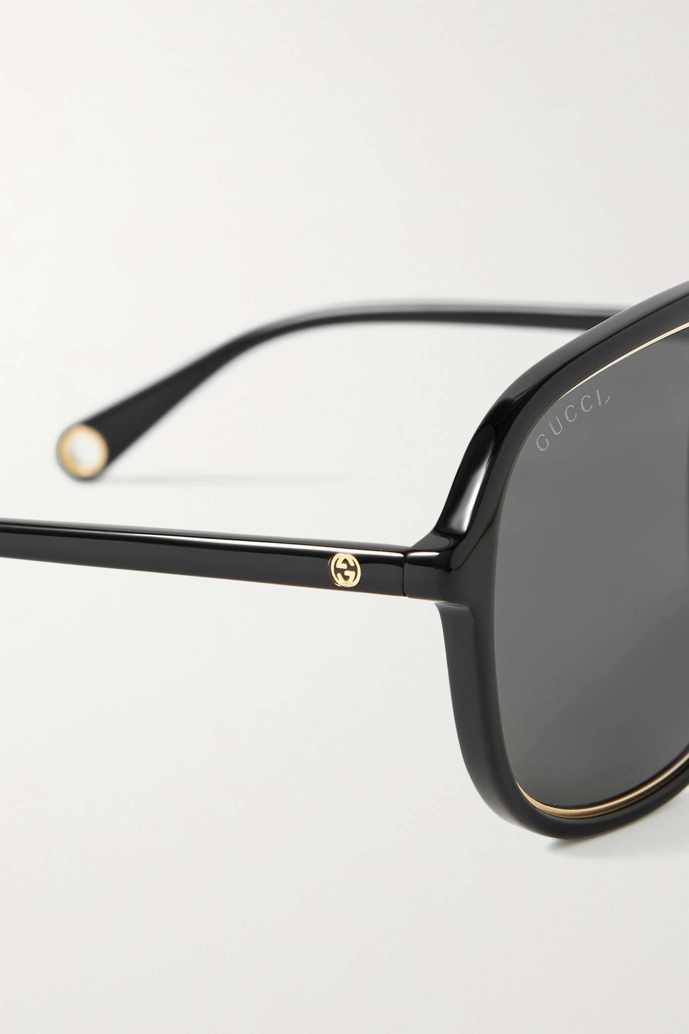 Oversized aviator-style acetate and gold-tone sunglasses - 3