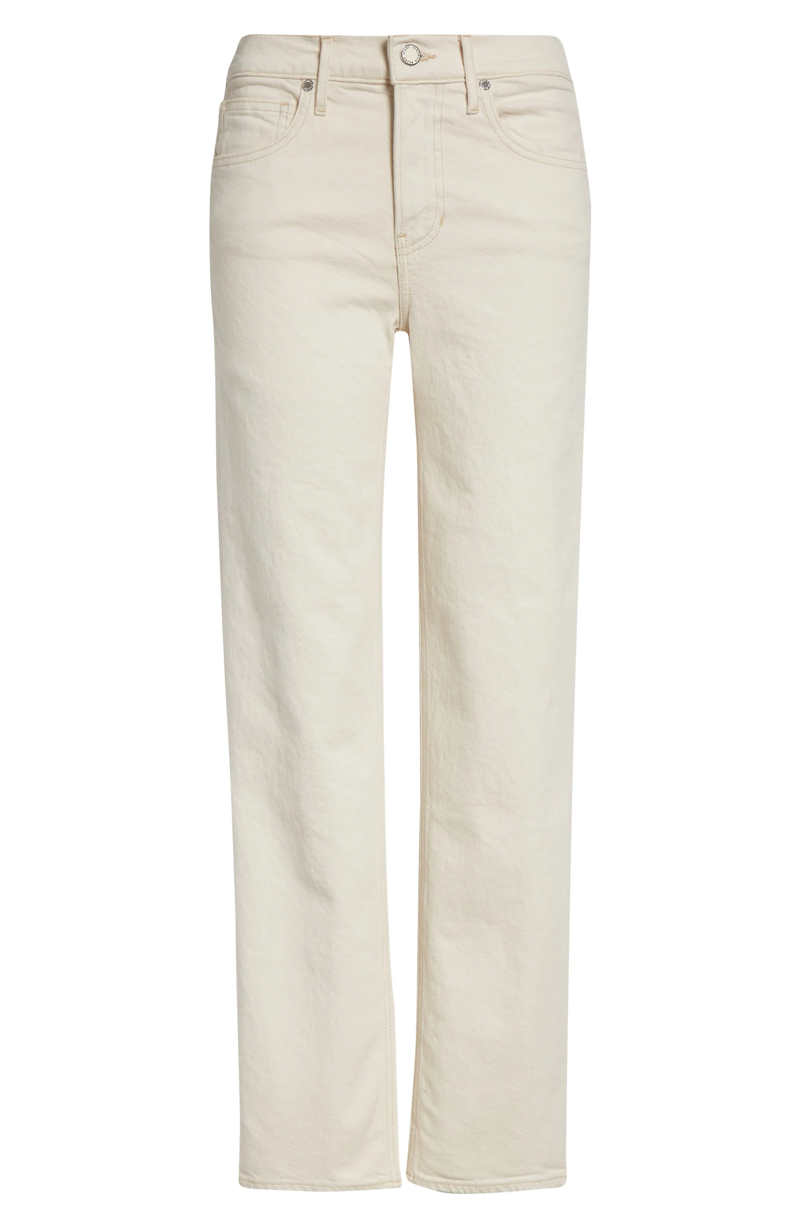 Veronica Beard Leah Straight Leg Jeans in Ecru at Nordstrom - 1