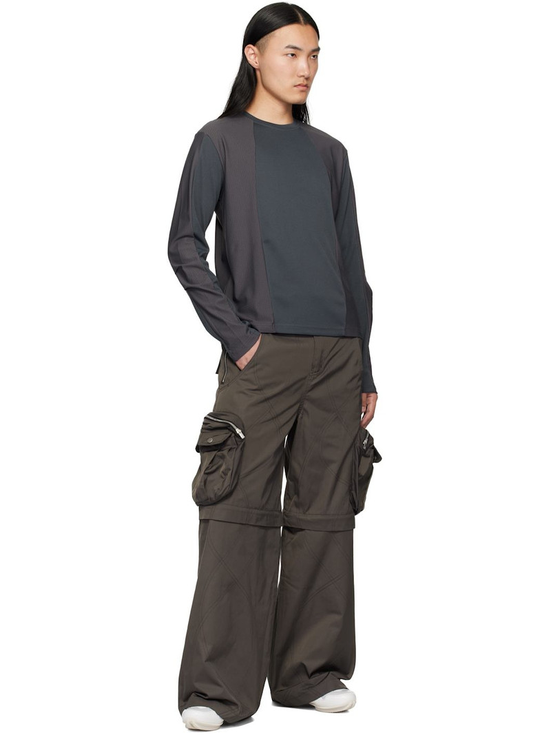 Gray Diffraction Convertible Cargo Pants 5