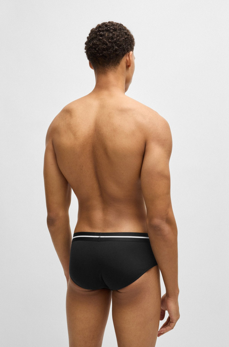 BOSS THREE-PACK OF STRETCH-COTTON TRUNKS WITH LOGO WAISTBANDS outlook