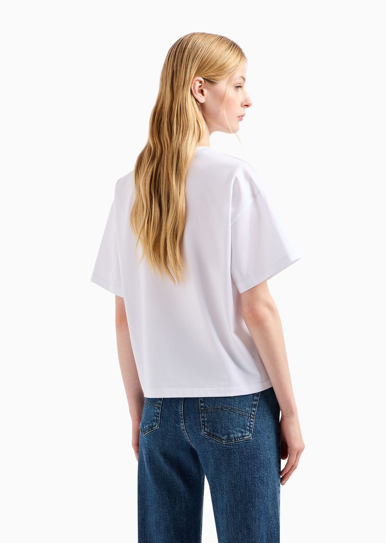 mercerised-jersey T-shirt with dragon print - 3