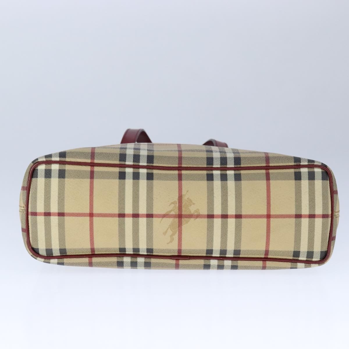 Burberry Nova Check Hand Bag Pvc Leather Beige - 5