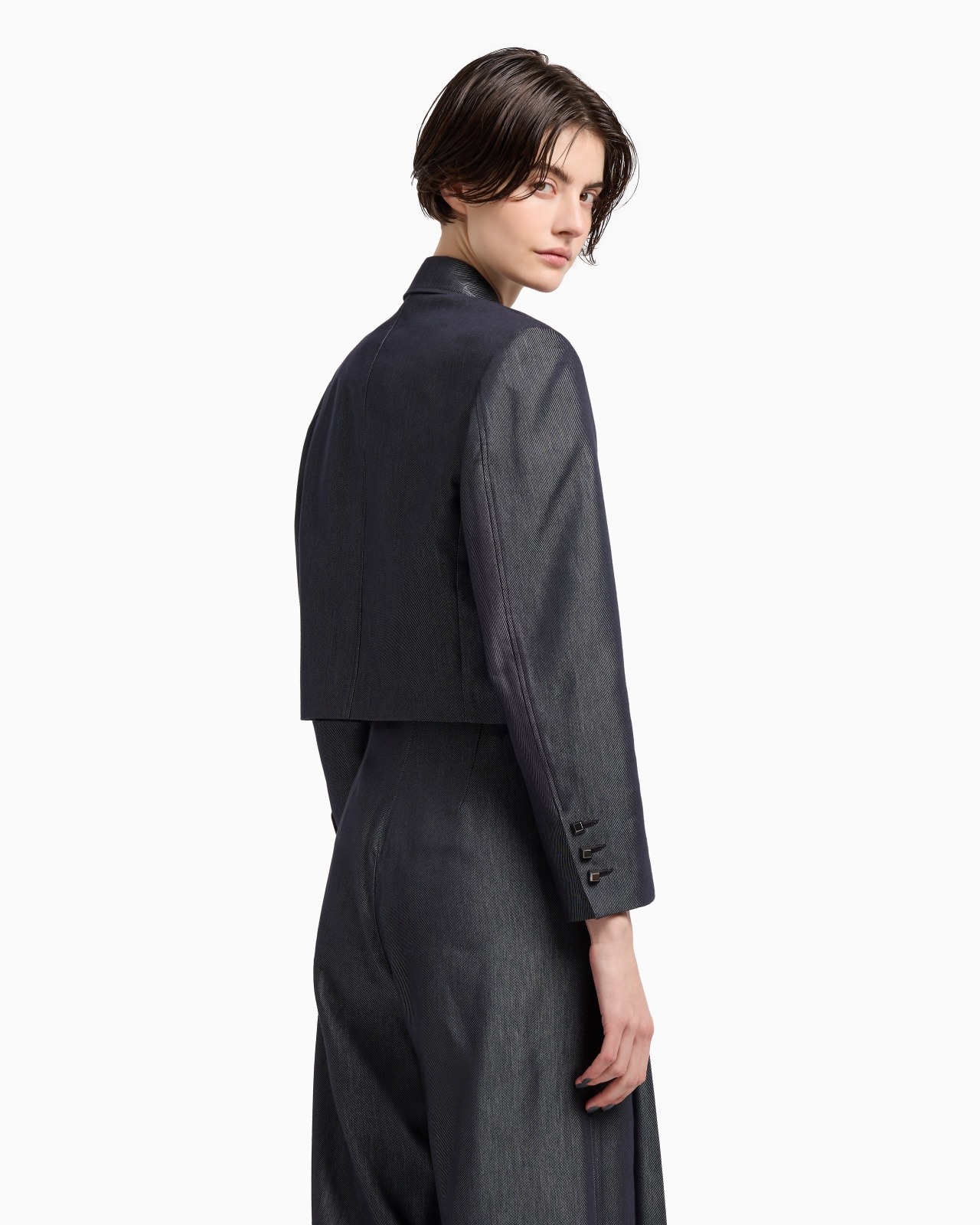 POLYGON CAPSULE COLLECTION YARN-DYED GABARDINE BOLERO - 3