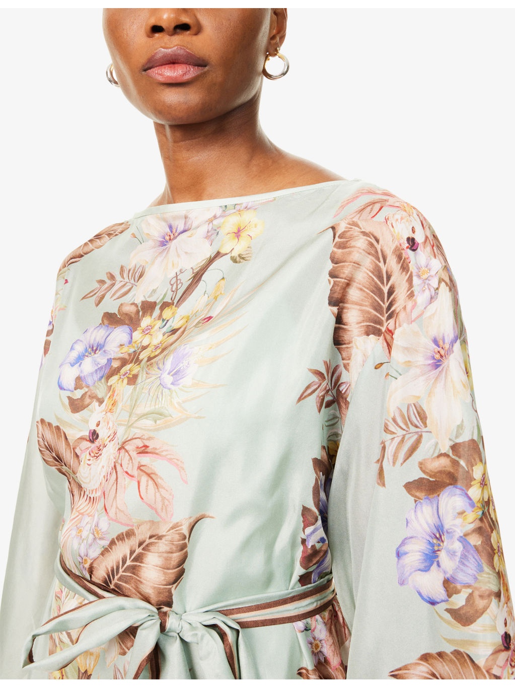 Coco Belted Silk Midi Dress - 6