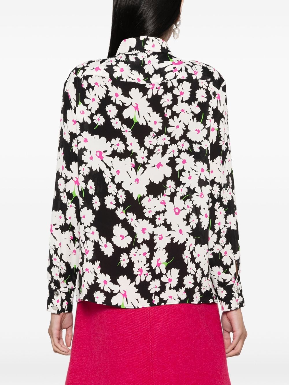 floral-print button-fastening shirt - 4