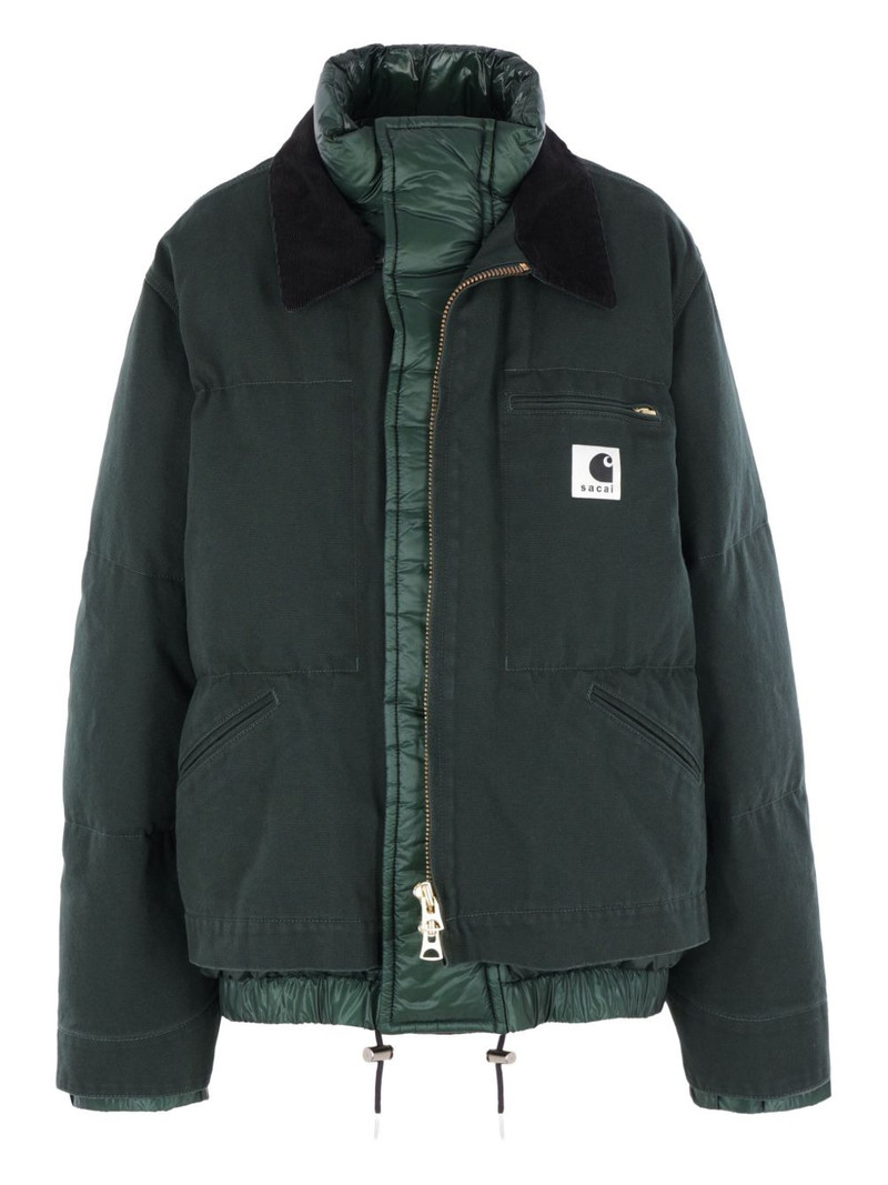 x Carhartt Wip corduroy-collar logo-patch jacket 1
