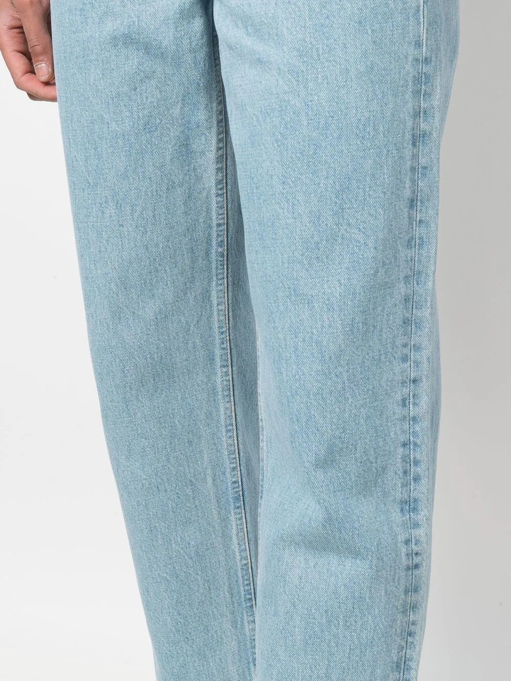 bleached straight-leg jeans - 5