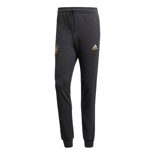 Men's adidas Manchester United Soccer/Football Logo Sports Pants/Trousers/Joggers Carbon Black FH854 - 1