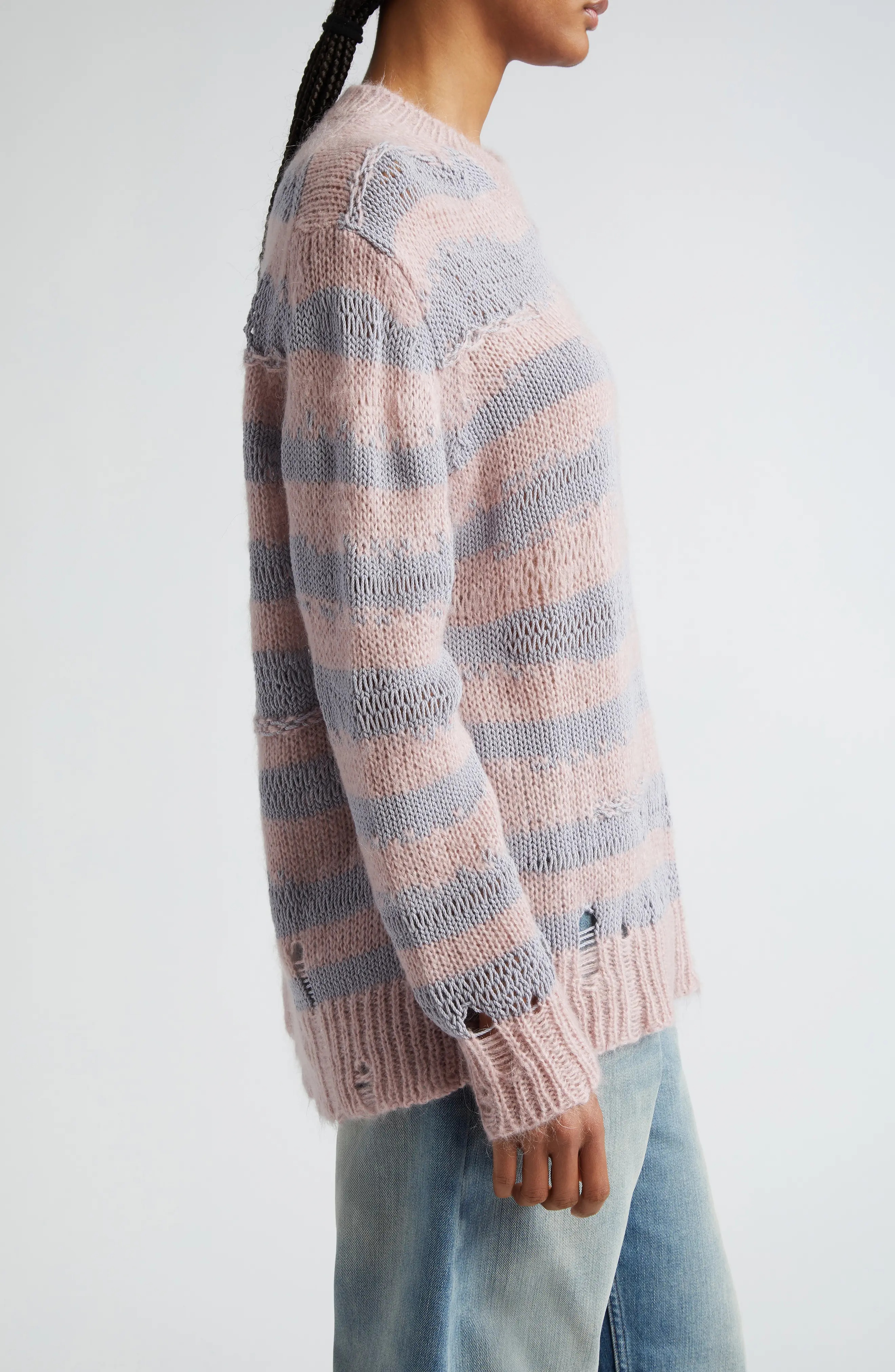 Karita Mohair Stripe Knit Sweater