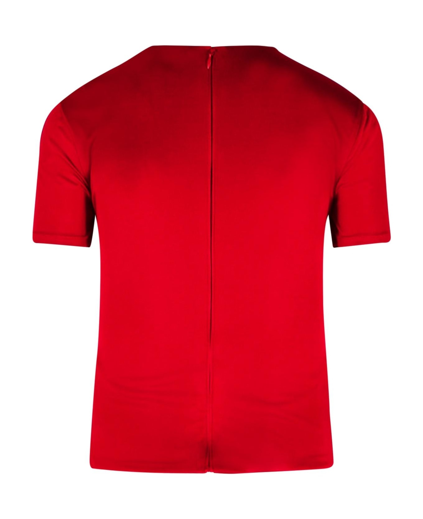 'medusa' Red Viscose T-shirt - 3