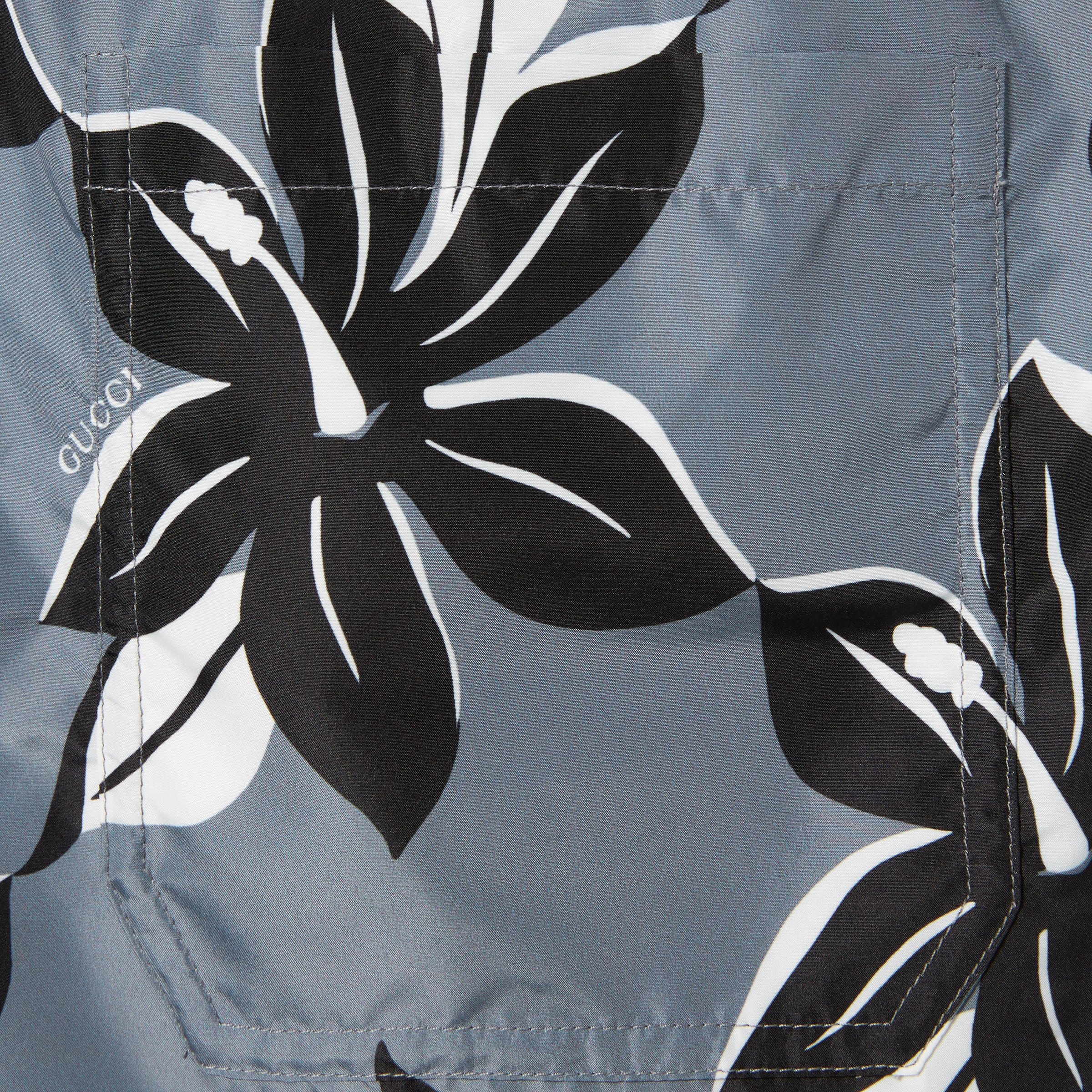 Printed technical poplin swim short - 6