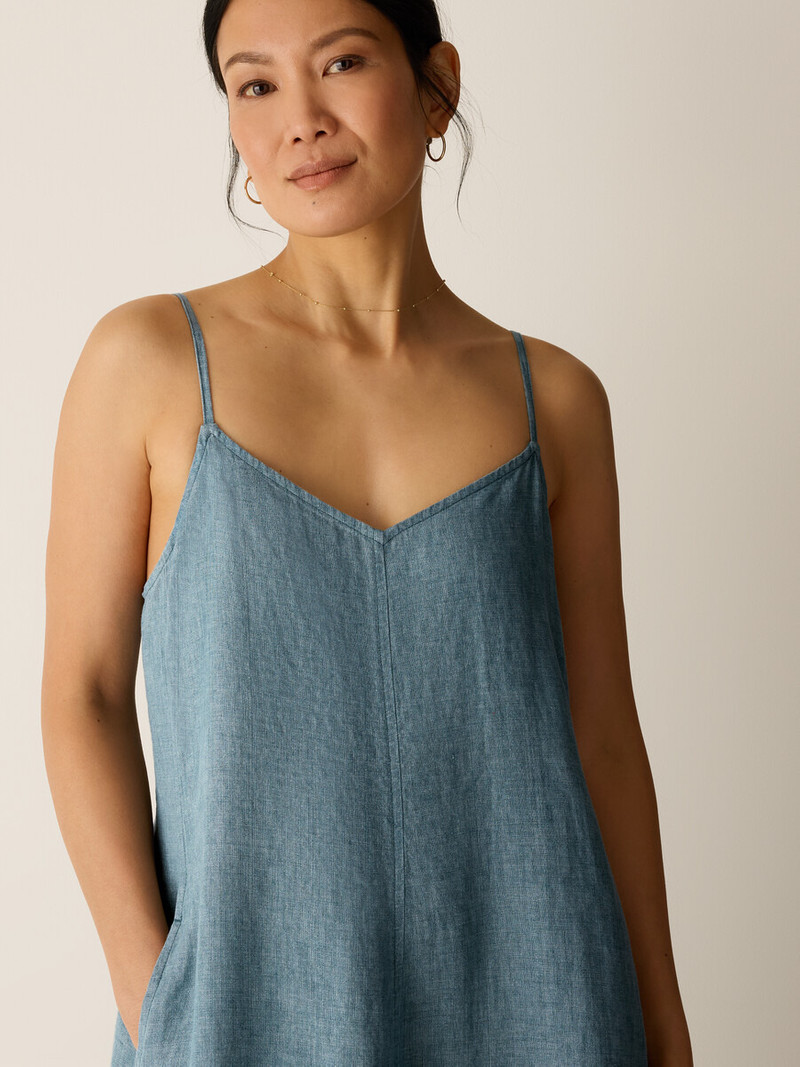 Washed Organic Linen Délavé Lantern Dress 5