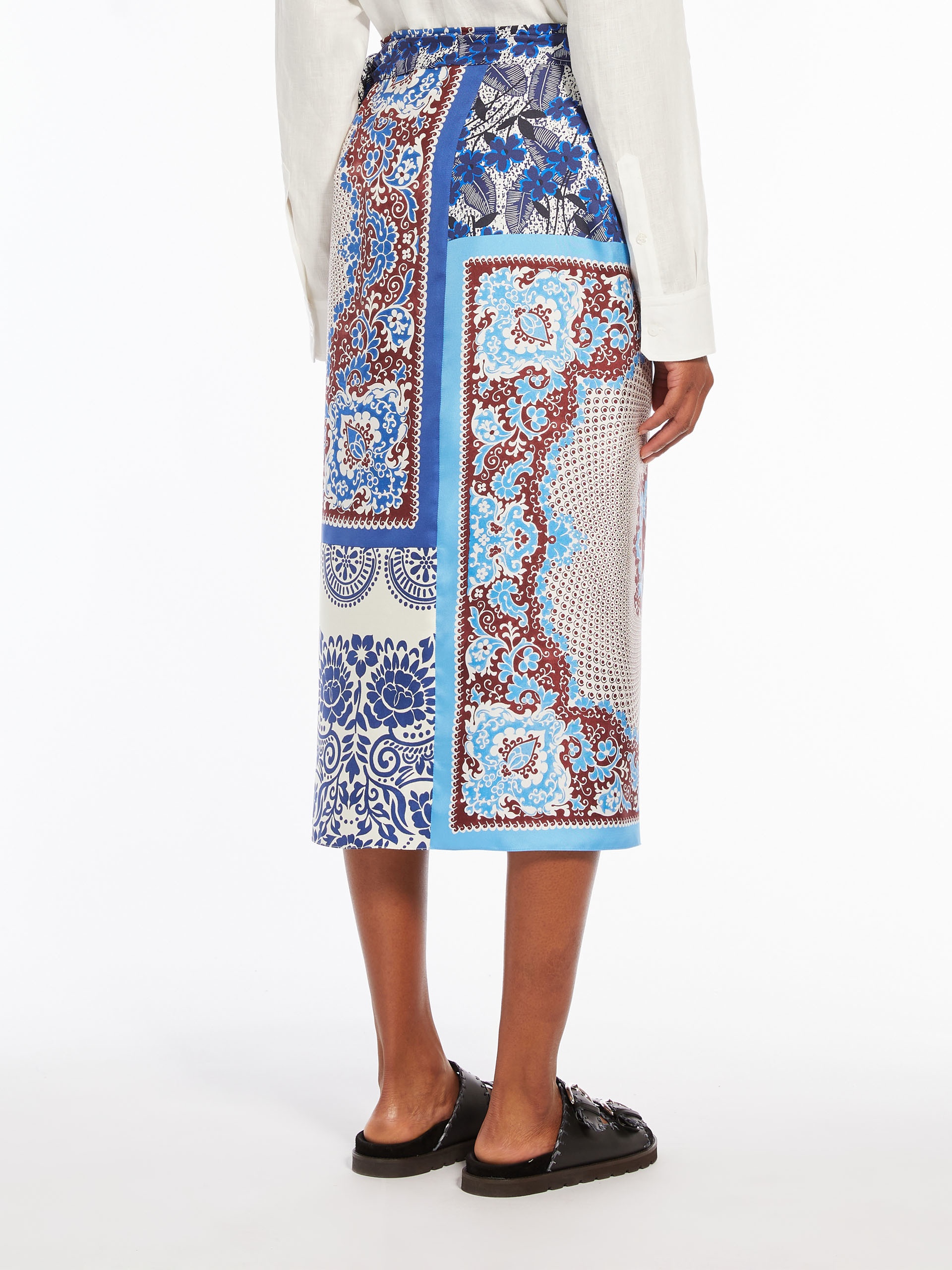 NUEVO Silk twill skirt - 4