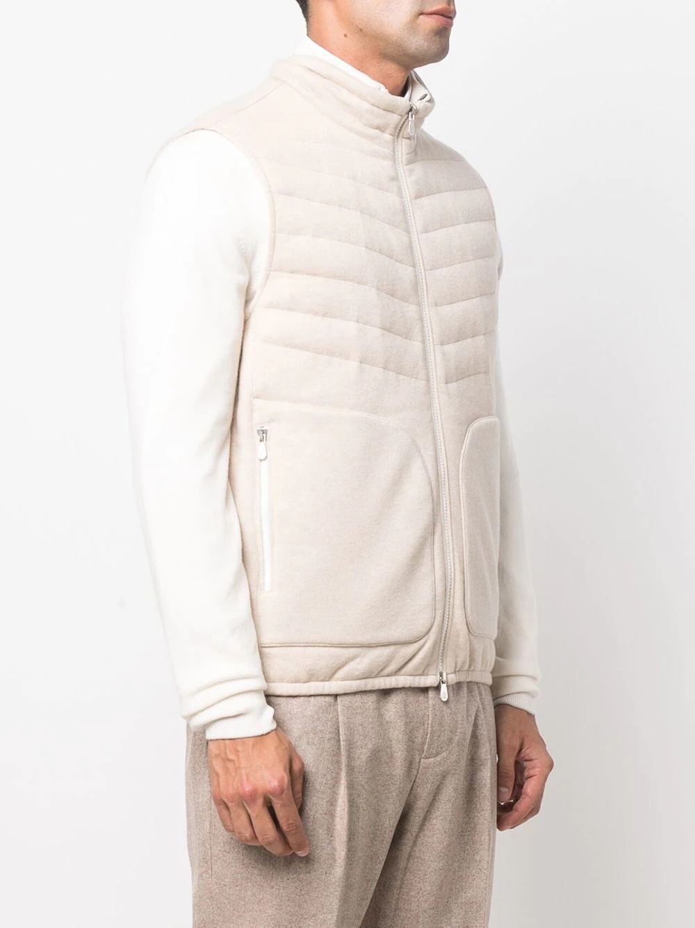 zipped-up padded gilet - 3