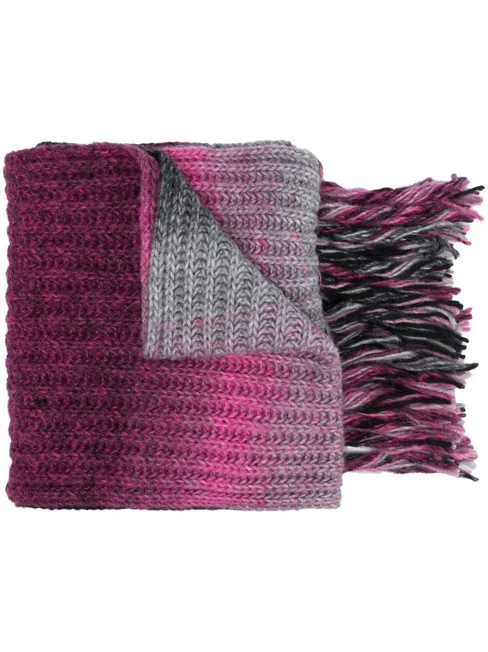 gradient-effect knit scarf - 1