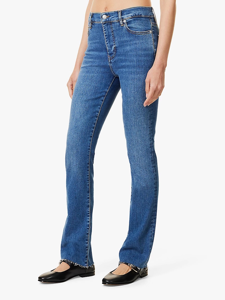 Le High Straight high-rise straight-leg stretch organic cotton-blend jeans - 3