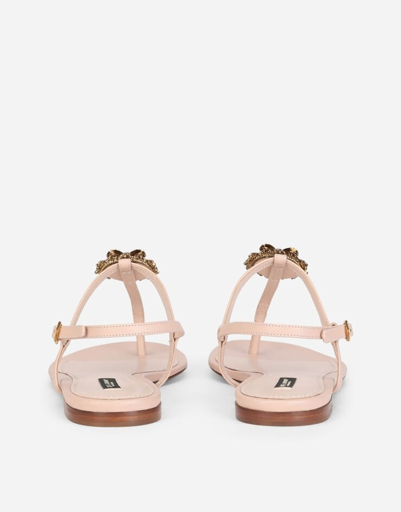 Dolce & Gabbana Nappa leather Devotion flip flops outlook