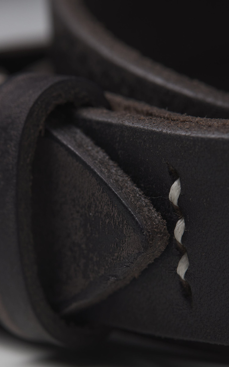 FULLCOUNT FULLCOUNT 6218 WILD LEATHER NARROW BELT BLACK outlook