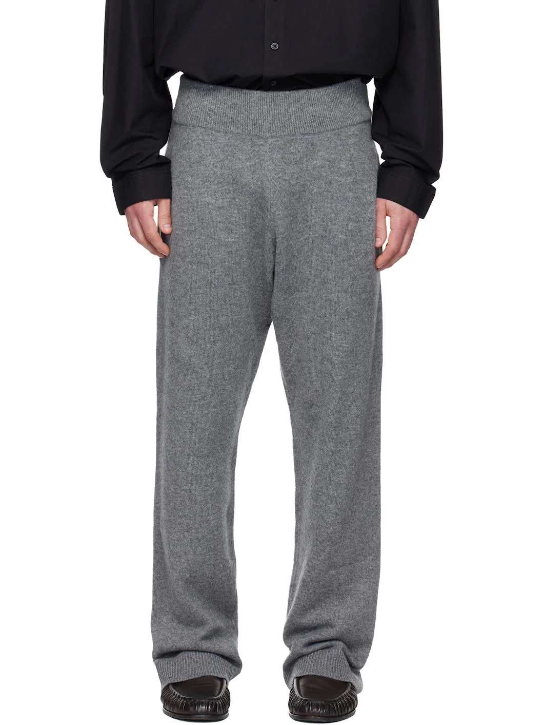 Gray Knit Lounge Pants - 1