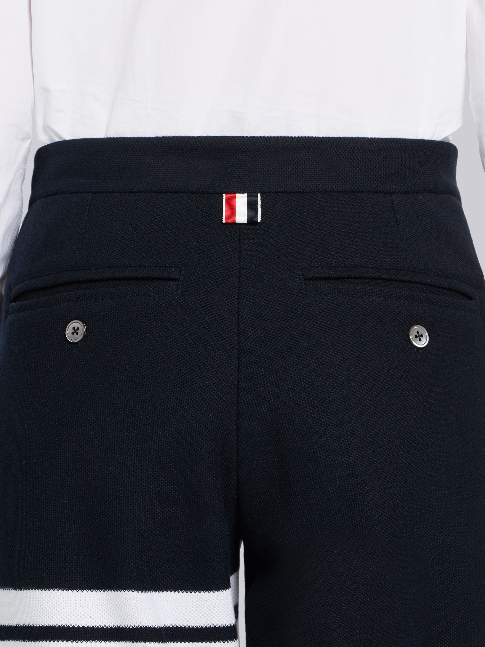 4-Bar Navy Double Face Trousers - 6