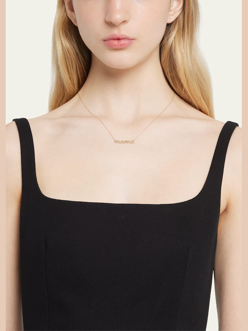 SYDNEY EVAN 14k Gold Mama Script Necklace outlook