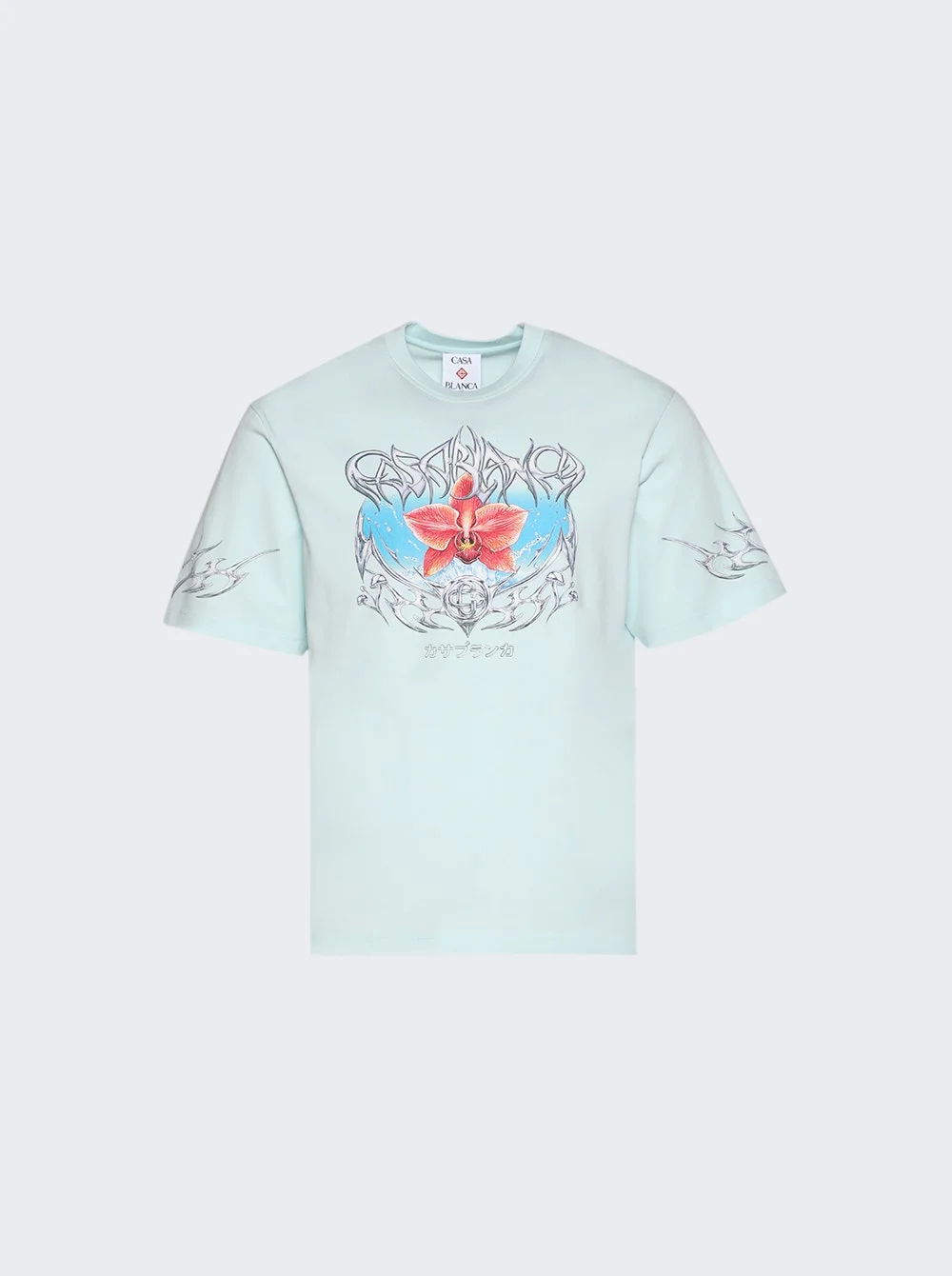 Blades Printed Oversized T-shirt Blades Pale Blue - 1