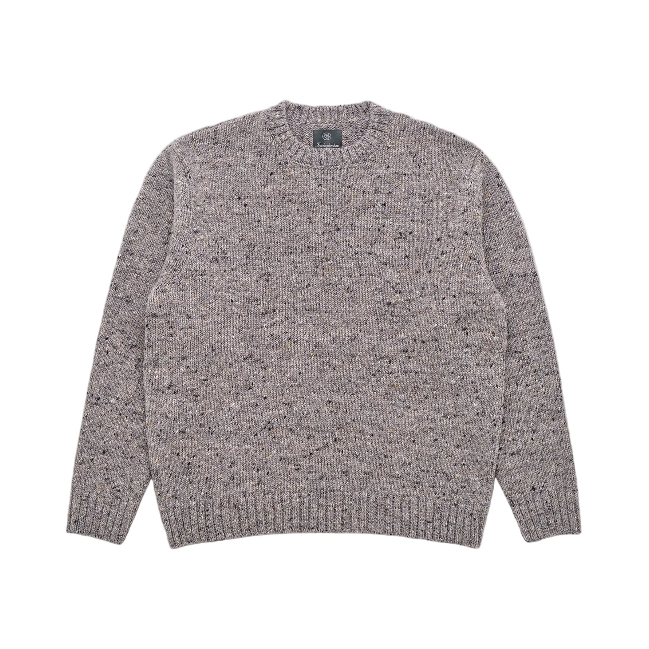 Moor Alpaca & Merino Tweed Sweater Pebble - 1