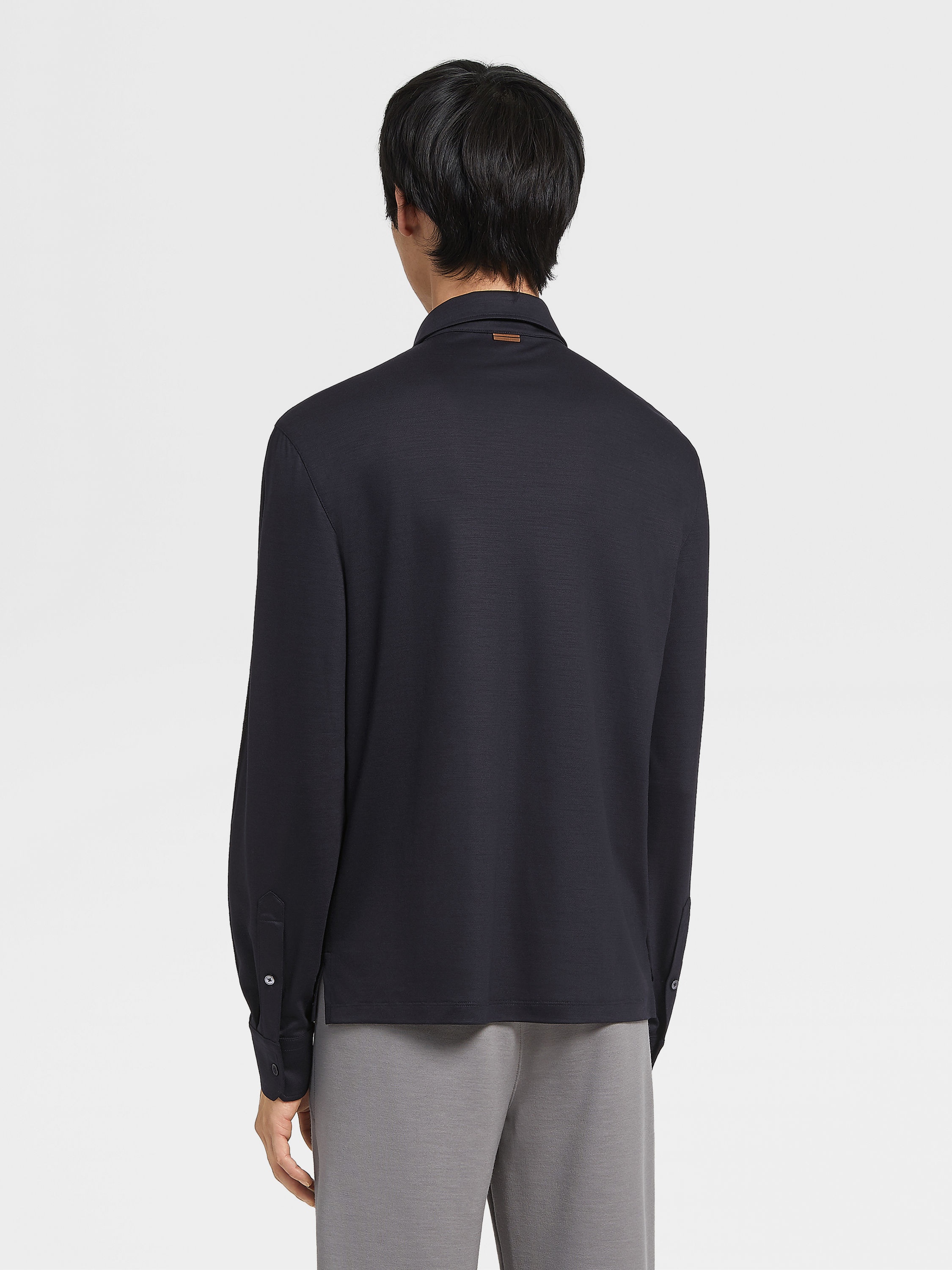 NAVY BLUE HIGH PERFORMANCE™ LONG-SLEEVE POLO - 3