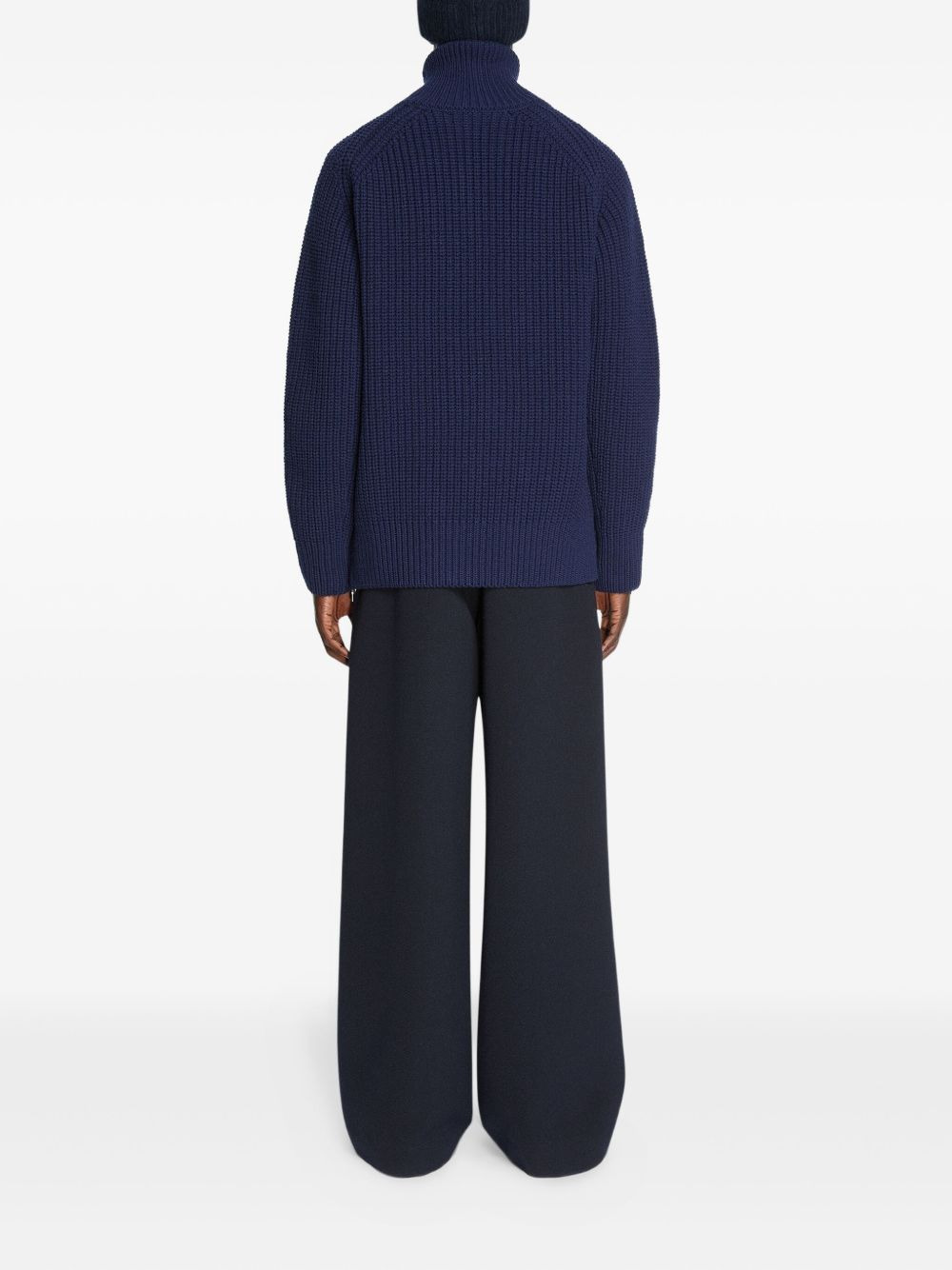 ribbed zip-detail sweater - 4