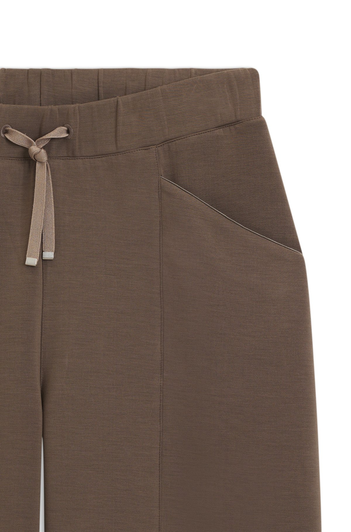 RELAXED-FIT TRACKSUIT BOTTOMS WITH LUSTROUS PIPING - 2