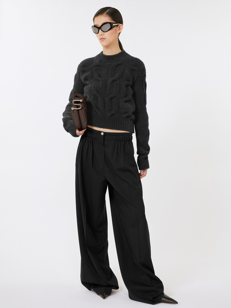 Sportmax NUVOLE Fluffy cable-knit sweater outlook