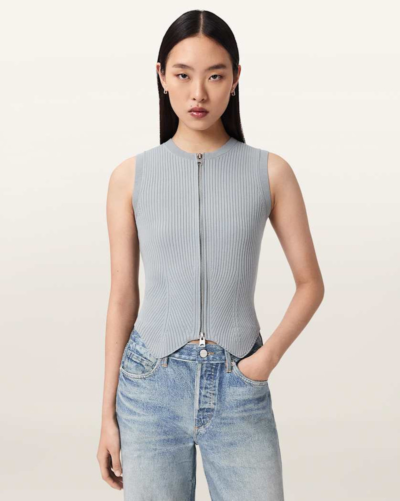 ALLSAINTS CRUZ ZIP SLIM FIT VEST outlook