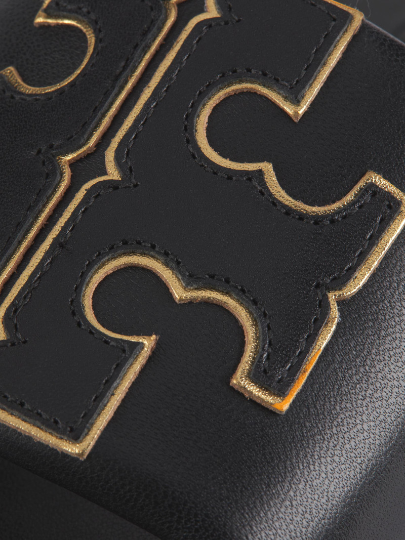 Women's Double-T Monogram Padded Leather Slide Sandals - Dolce De Leche 3