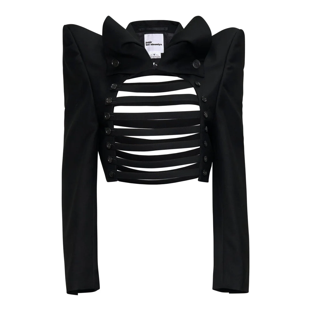 Cropped Slashed Front Jacket - 1