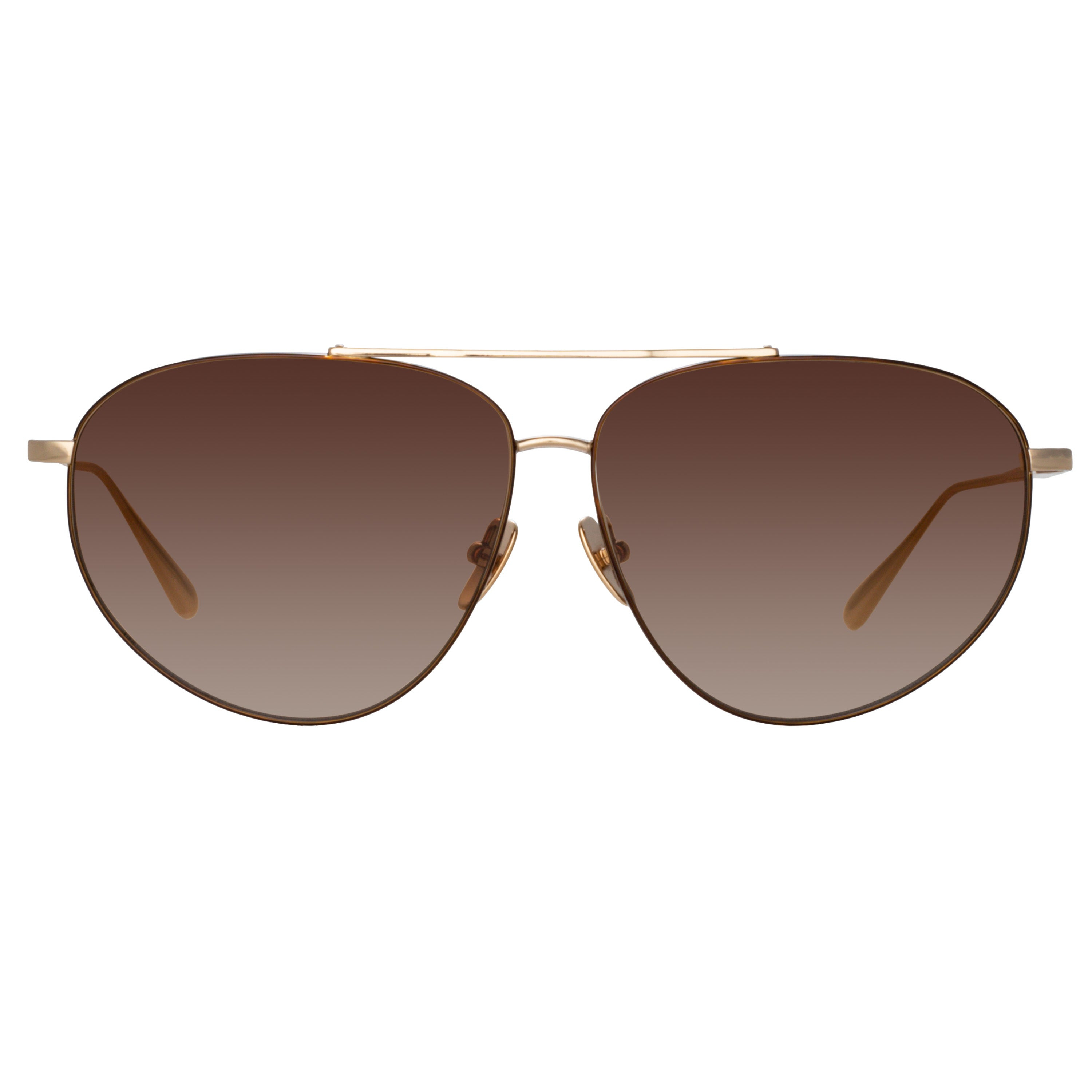 GABRIEL OVERSIZED SUNGLASSES IN LIGHT GOLD - 1