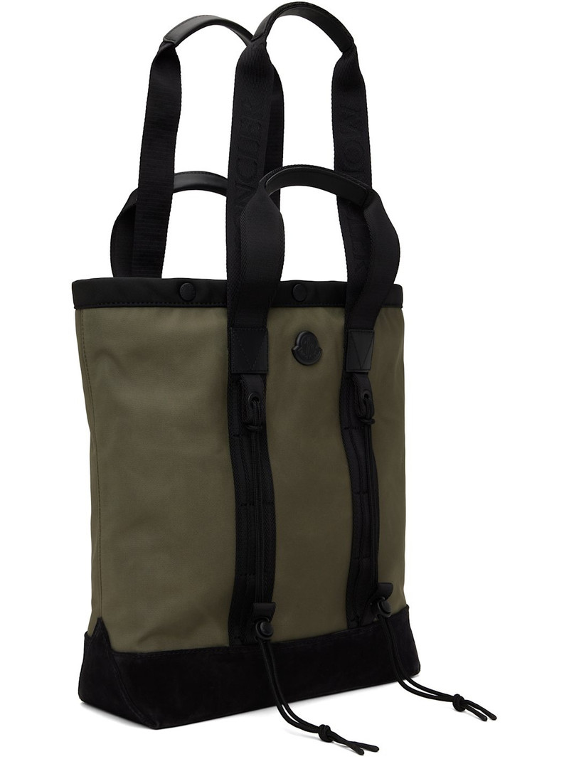 Moncler Khaki & Black Small Tech Tote outlook