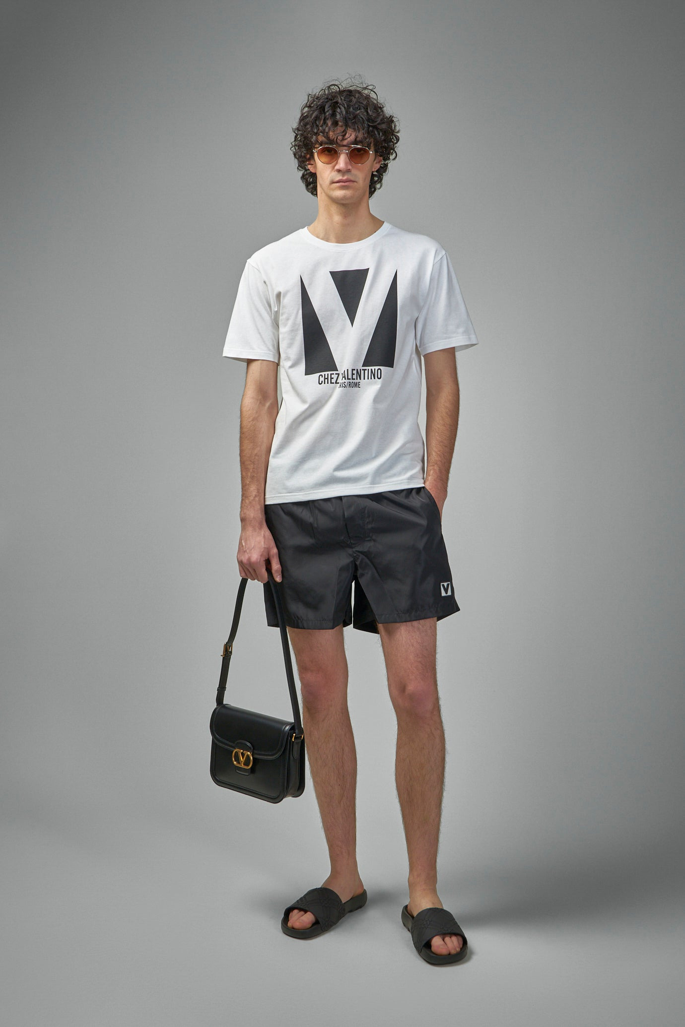 Nylon Swimsuit with Chez Valentino Patch - 2