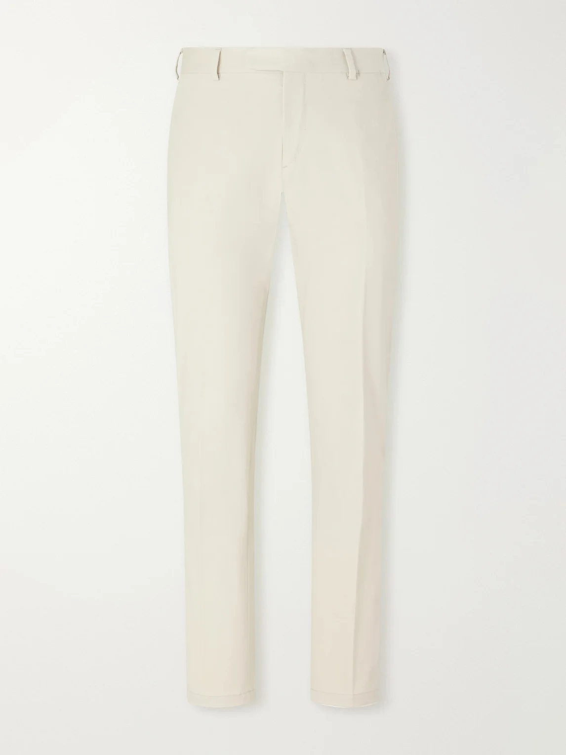 Straight-Leg Stretch-Cotton Gabardine Trousers - 1