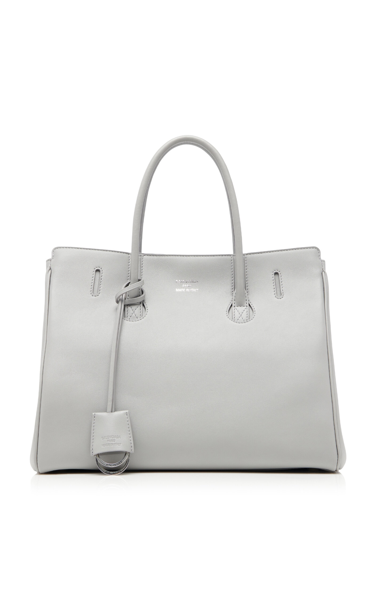 BALENCIAGA Hampton Small Leather Carry-All Bag grey