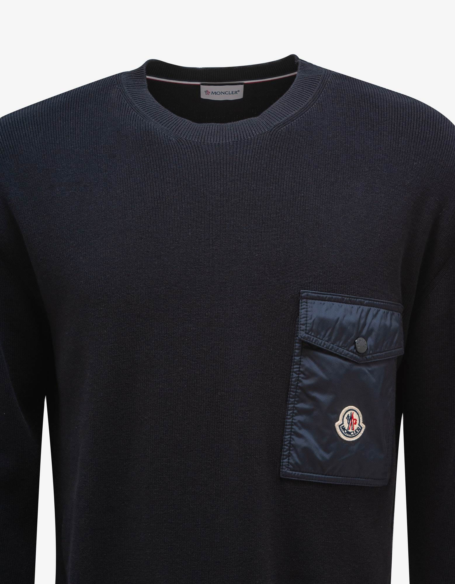 Moncler Navy Blue Chest Pocket Sweater - 4