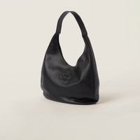 【MiuMiu】Leather hobo bag 5BC155_2CRW_F0002_V_MON Buy Miu Miu Wander Matelassé Nappa Leather Hobo Bag 'Black
