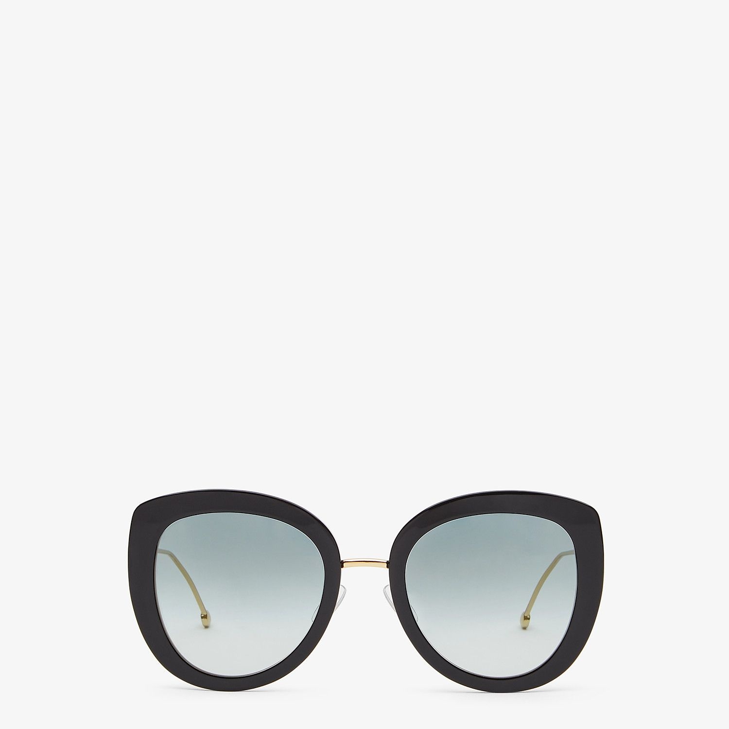 Black acetate and metal sunglasses - 1