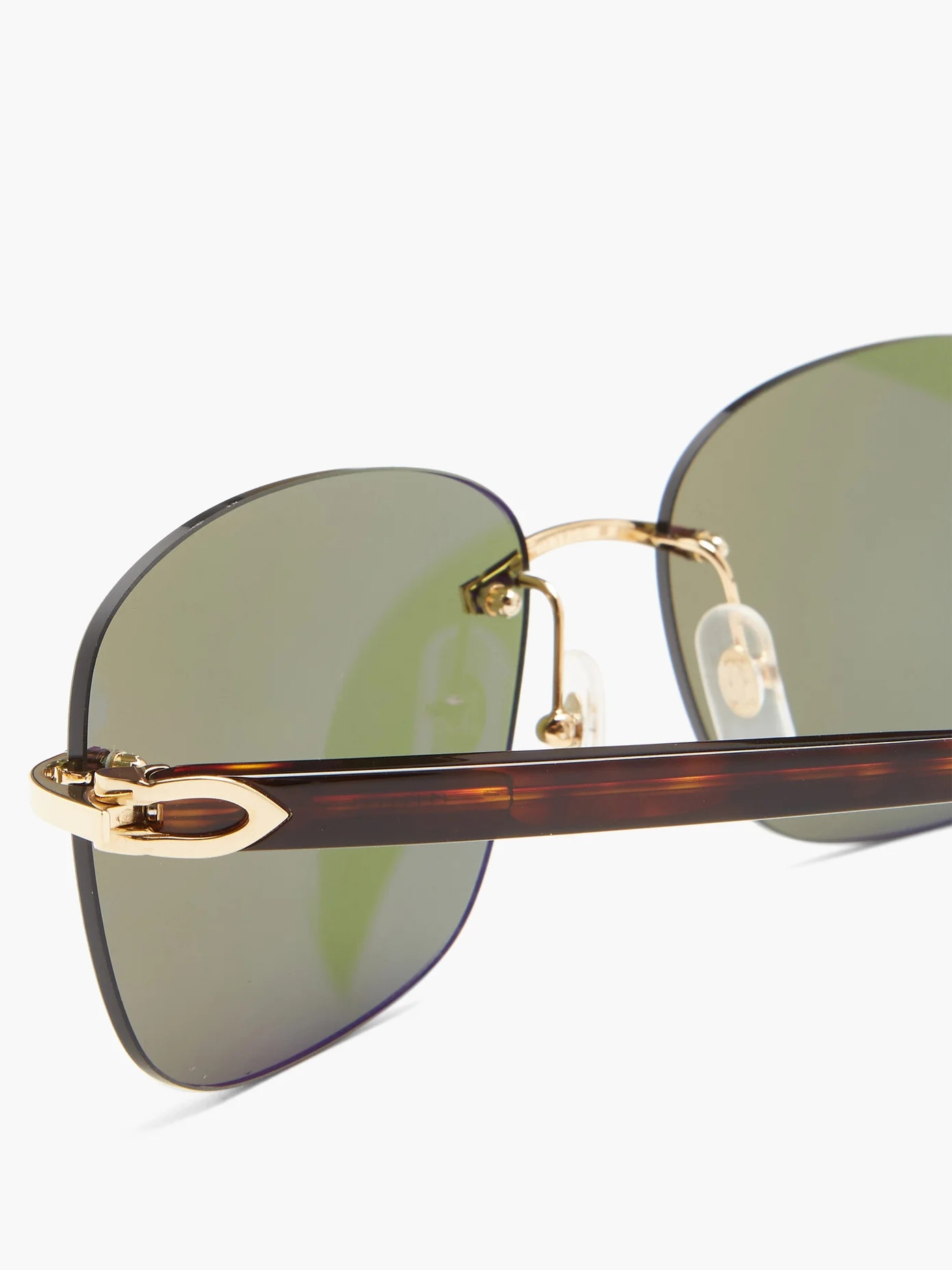 C Décor rimless acetate sunglasses - 4