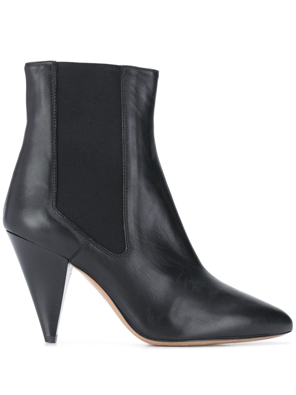 cone-heel pull-on boots - 1