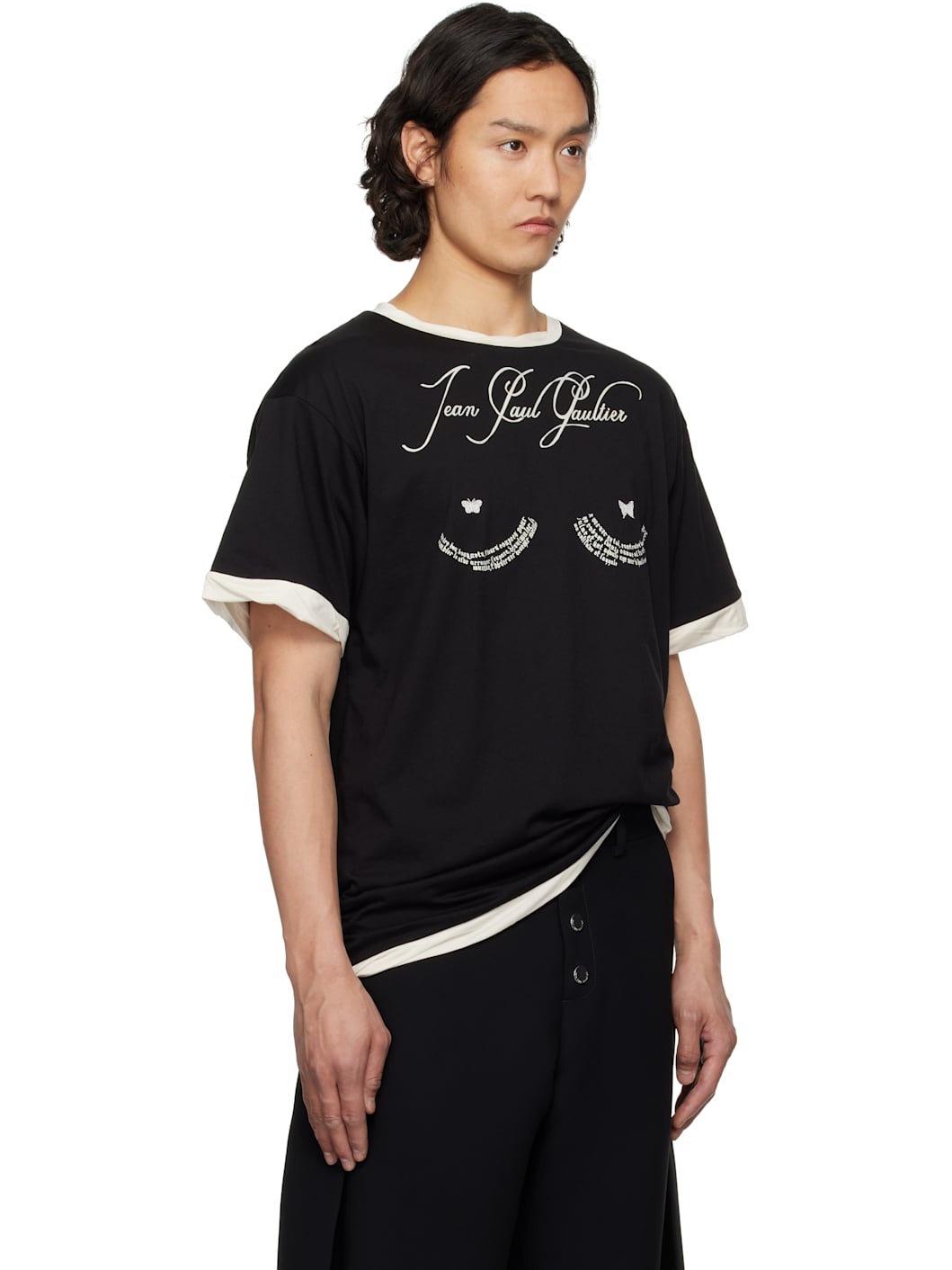 Black 'The Oversized Tattoo Poem' T-shirt - 2