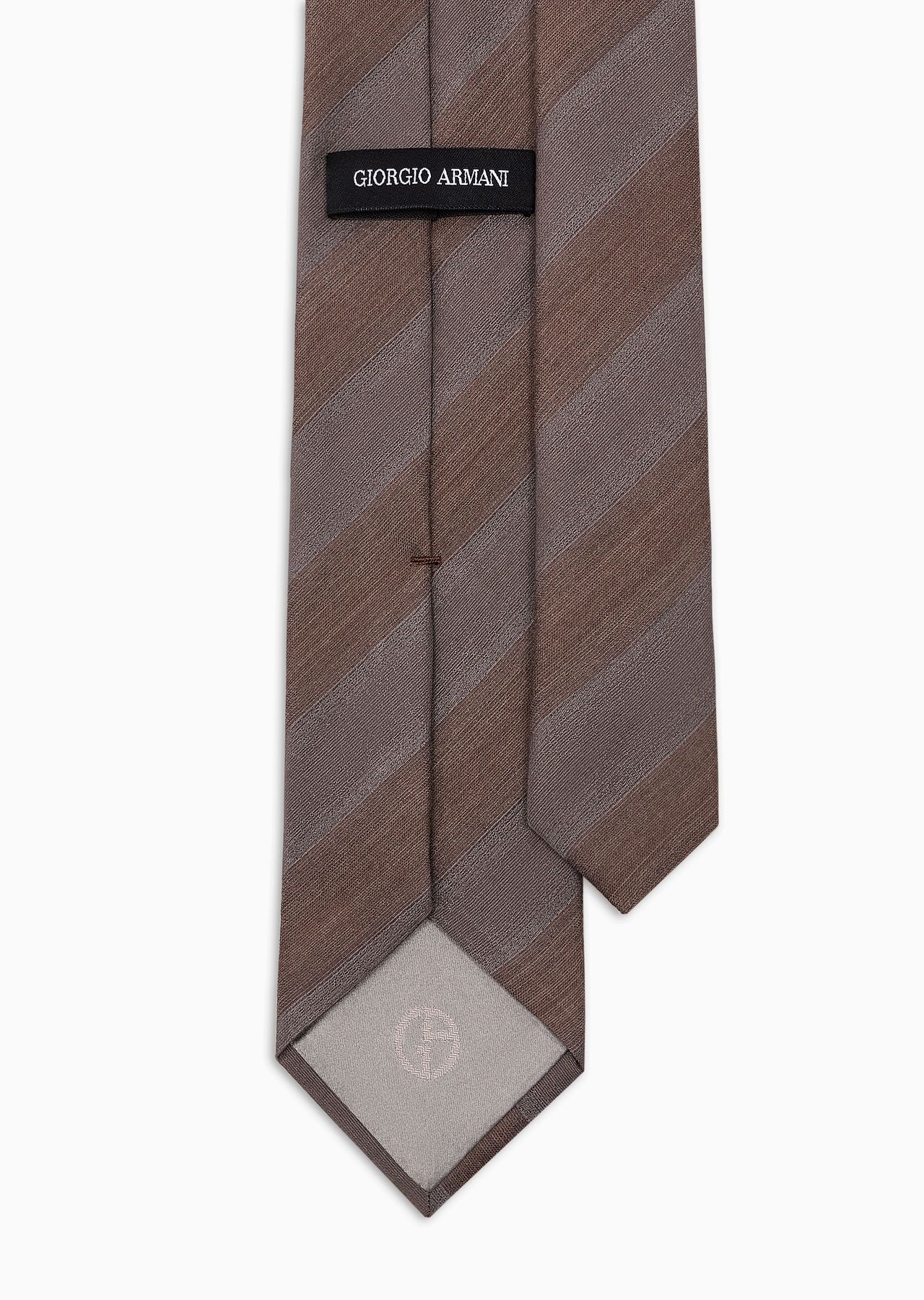 Silk and wool jacquard tie - 2