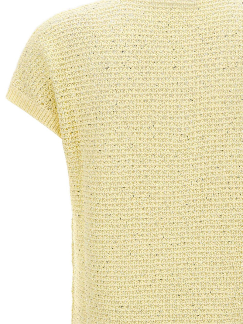 micro sequins V-neck sweater 6