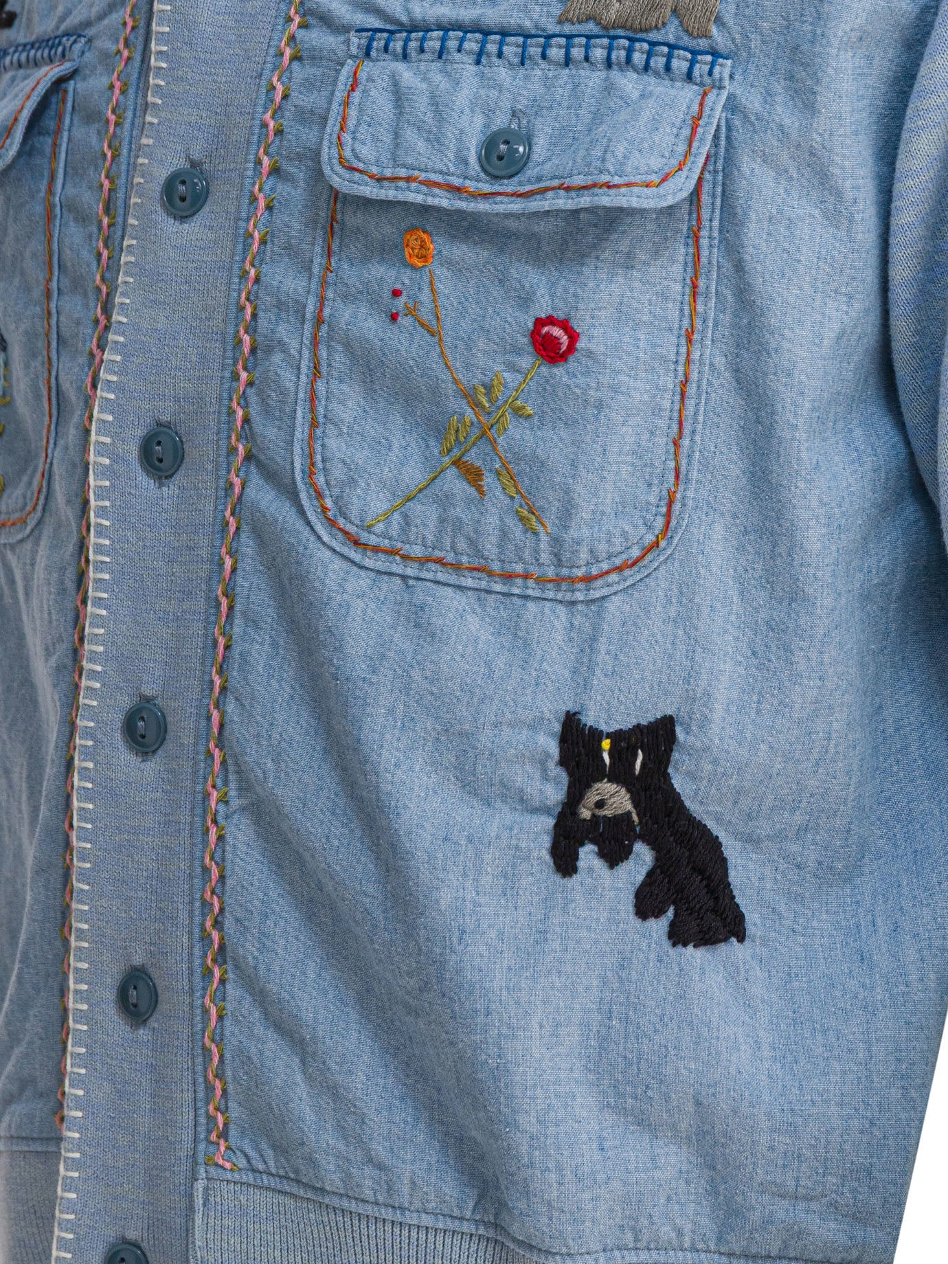 Kapital Knit And Chambray Shirt - 4
